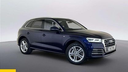 Begagnad Audi Q5 S-Line 252 HK (185 kW) 2018 Blå SUV