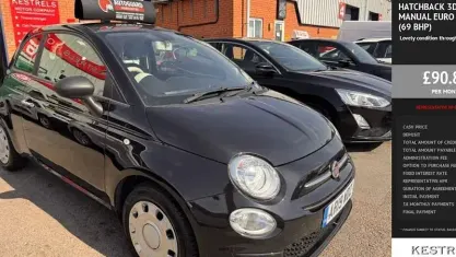 Used Fiat 500 Pop 69 HP (50 kW) 2019 Black Hatchback