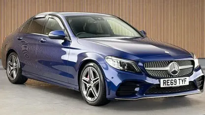 Used Mercedes C300 AMG line 245 HP (180 kW) 2019 Brilliant blue Sedan