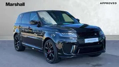 Metallic santorini black Used 2020 Land Rover Range Rover Sport SVR SUV | £46,629 (Fair price)