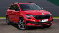 Velvet red metallic Used 2024 Skoda Karoq SportLine SUV | £27,900 (Good price)
