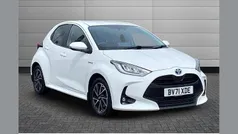White Used 2021 Toyota Yaris Hybrid Design Hatchback | £14,250 (Fair price)