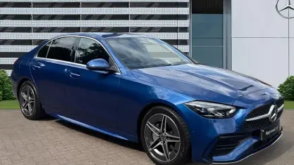 Used Mercedes C200 AMG line 204 HP (150 kW) 2025 Blue Sedan