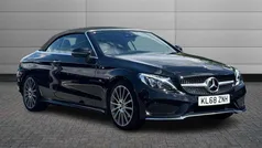 Obsidian black Used 2019 Mercedes C220 AMG line Cabriolet | £21,300 (Fair price)