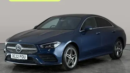 Used Mercedes CLA250e AMG Line Premium Plus 218 HP (160 kW) 2022 Blue Coupe