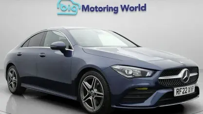 Used Mercedes CLA180 AMG line 136 HP (100 kW) 2022 Blue Coupe