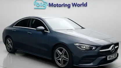 Used Mercedes CLA180 AMG line 136 HP (100 kW) 2022 Blue Coupe