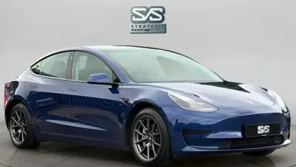 Used Tesla Model 3 Standard Range Plus 180 kW (245 HP) 2020 Blue Sedan