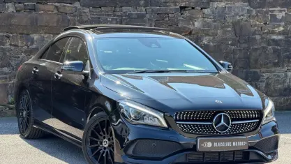 Used Mercedes CLA220 AMG line 170 HP (125 kW) 2019 Black Coupe