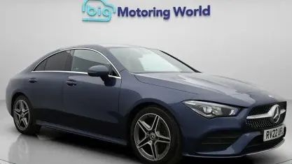 Used Mercedes CLA180 AMG line 136 HP (100 kW) 2022 Blue Coupe
