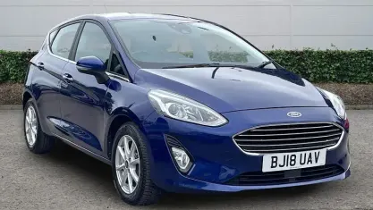 Used Ford Fiesta Zetec 101 HP (74 kW) 2018 Blue Hatchback