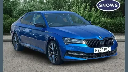 Used Skoda Superb SportlinePlus 190 HP (139 kW) 2023 Blue Hatchback