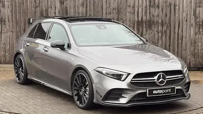 Grey Used 2022 Mercedes A35 AMG Premium Plus Hatchback | £30,199 (Fair price)