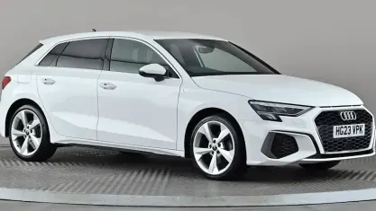 Used Audi A3 Sportback S-Line 150 HP (110 kW) 2023 White Hatchback