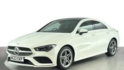 Used Mercedes CLA250 AMG line 224 HP (164 kW) 2022 White Coupe