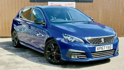 Used Peugeot 308 GT-line 120 HP (88 kW) 2017 Blue Hatchback