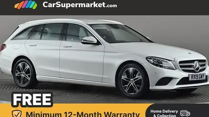 Used Mercedes C200 184 HP (135 kW) 2019 White Estate
