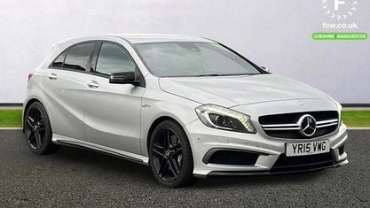 Second-hand Mercedes A45 AMG Exclusive 381 CP (280 kW) 2015 Argintiu Hatchback
