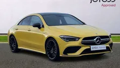 Yellow Used 2020 Mercedes CLA35 AMG Premium Plus Coupe | £28,745 (Fair price)