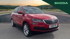 Velvet red metallic Used 2019 Skoda Karoq SUV | £20,490 (Fair price)