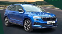 Race blue metallic New 2025 Skoda Karoq SportLine SUV | £35,995 (Fair price)