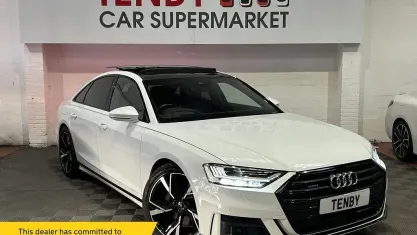 Used Audi A8 Black Edition 286 HP (210 kW) 2021 White Sedan