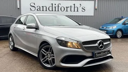 Used Mercedes A200 AMG line 136 HP (100 kW) 2017 Silver Hatchback