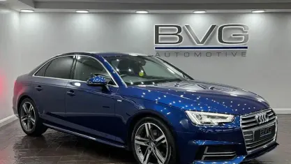 Used Audi A4 S-Line 150 HP (110 kW) 2018 Blue Sedan
