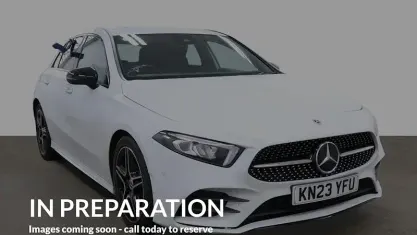 Used Mercedes A180 AMG line 136 HP (100 kW) 2023 White Hatchback