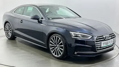 Used Audi A5 S-Line 190 HP (139 kW) 2018 Blue Coupe