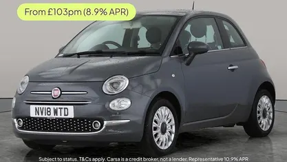 Grey Used 2018 Fiat 500 Lounge Hatchback | £5,681 (Fair price)