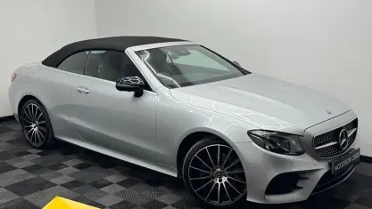 Used Mercedes E220 AMG line 194 HP (142 kW) 2021 Silver Cabriolet