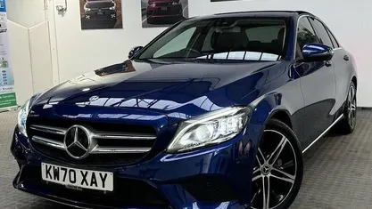 Used Mercedes C200 198 HP (145 kW) 2019 Blue Sedan