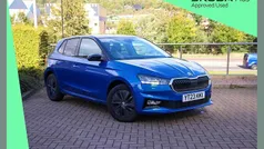 Race blue metallic black body / magic pearl effect roof Used 2023 Skoda Fabia Colour Edition Hatchback | £14,995 (Fair price)