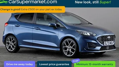Used Ford Fiesta ST-Line 101 HP (74 kW) 2022 Blue Hatchback