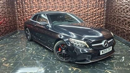 Used Mercedes C200 AMG line 184 HP (135 kW) 2019 Black Cabriolet