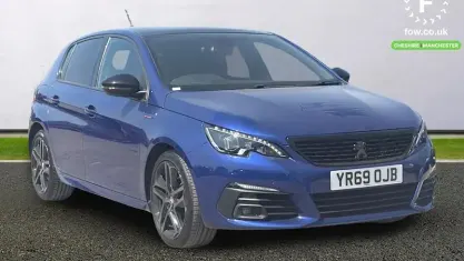 Used Peugeot 308 GT-line 131 HP (96 kW) 2019 Blue Hatchback