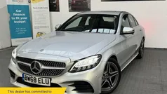 Silver Used 2019 Mercedes C220 AMG line Sedan | £16,790 (Fair price)