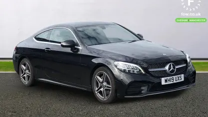 Used Mercedes C200 AMG line 184 HP (135 kW) 2019 Black Coupe