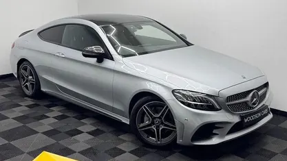 Used Mercedes C200 AMG line 198 HP (145 kW) 2019 Silver Coupe