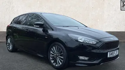 Black Used 2017 Ford Focus ST-Line Hatchback | £8,990 (Fair price)
