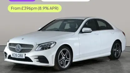Used Mercedes C220 AMG line 194 HP (142 kW) 2019 White Sedan