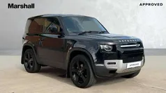 Metallic santorini black Used 2024 Land Rover Defender SE SUV | £51,385 (Fair price)