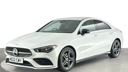 Used Mercedes CLA180 AMG line 136 HP (100 kW) 2022 White Coupe