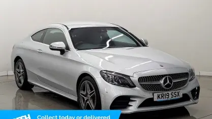 Used Mercedes C220 AMG Line Premium 194 HP (142 kW) 2019 Silver Coupe