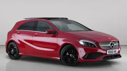 Used Mercedes A220 AMG line 177 HP (130 kW) 2016 Red Hatchback