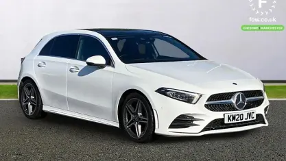 Begagnad Mercedes A250 AMG Line Premium Plus 224 HK (164 kW) 2020 Vit Halvkombi
