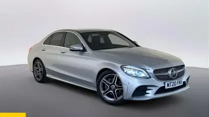 Used Mercedes C220 AMG line 194 HP (142 kW) 2019 Silver Sedan