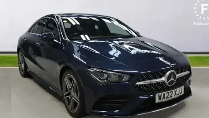 Used Mercedes CLA180 AMG Line Premium 136 HP (100 kW) 2022 Blue Coupe
