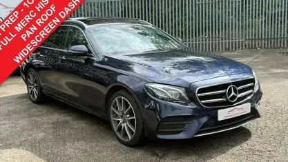 Used Mercedes E400 AMG line 340 HP (250 kW) 2019 Blue Estate